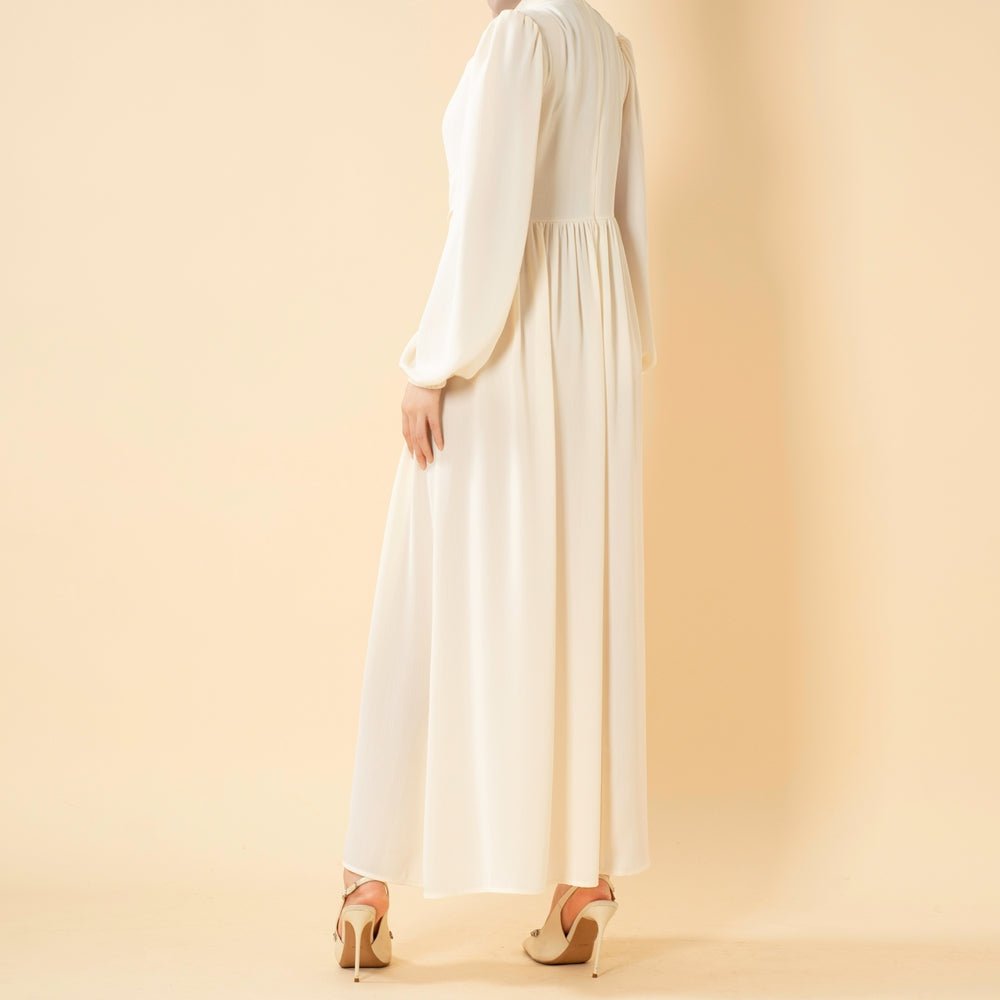 Layered Waist Zoom Maxi Dress (MS451) - Mariam's Collection