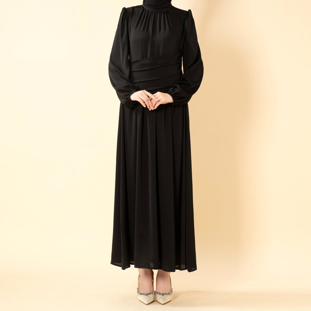 Layered Waist Zoom Maxi Dress (MS451) - Mariam's Collection
