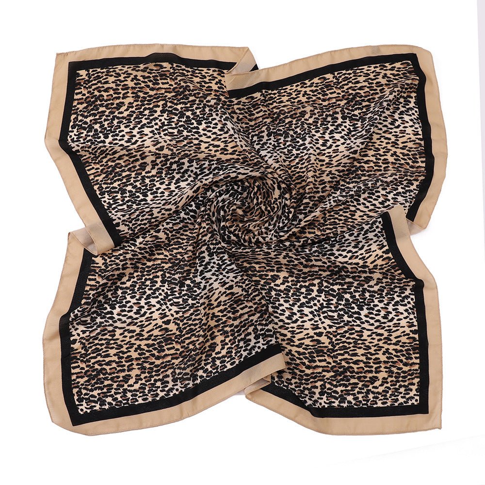 Leopard Print Square Scarf Hijab (MH182) - Mariam's Collection