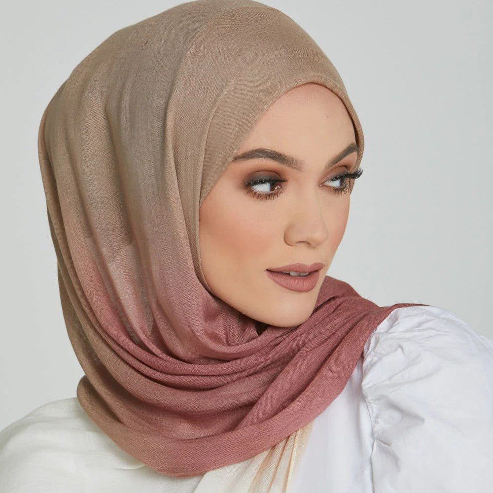 Lightweight Breathable Gradient Shawl Hijab (MH194) - Mariam's Collection