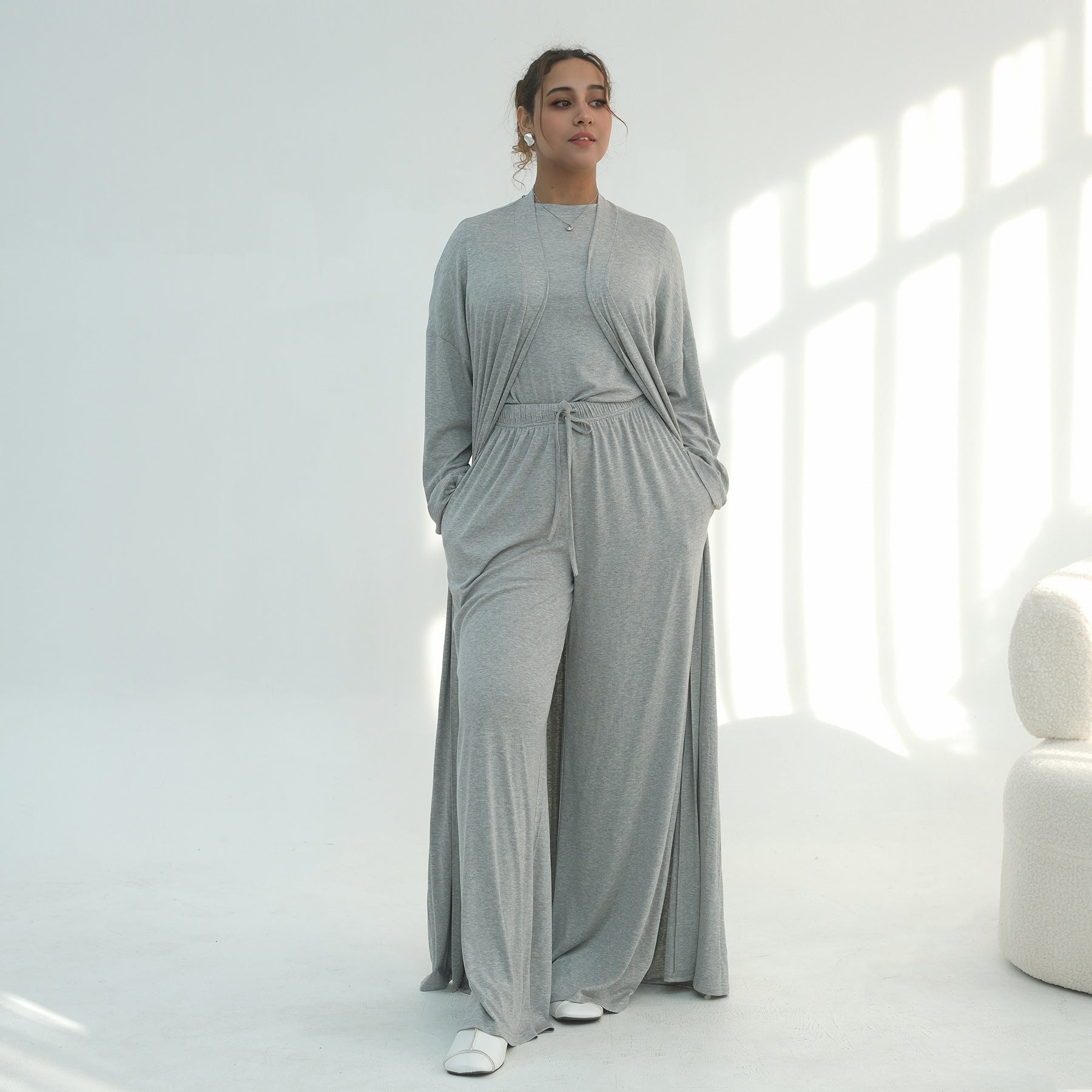 Lightweight Fluid Jersey Three-Piece Set(MS533) - Mariam's Collection