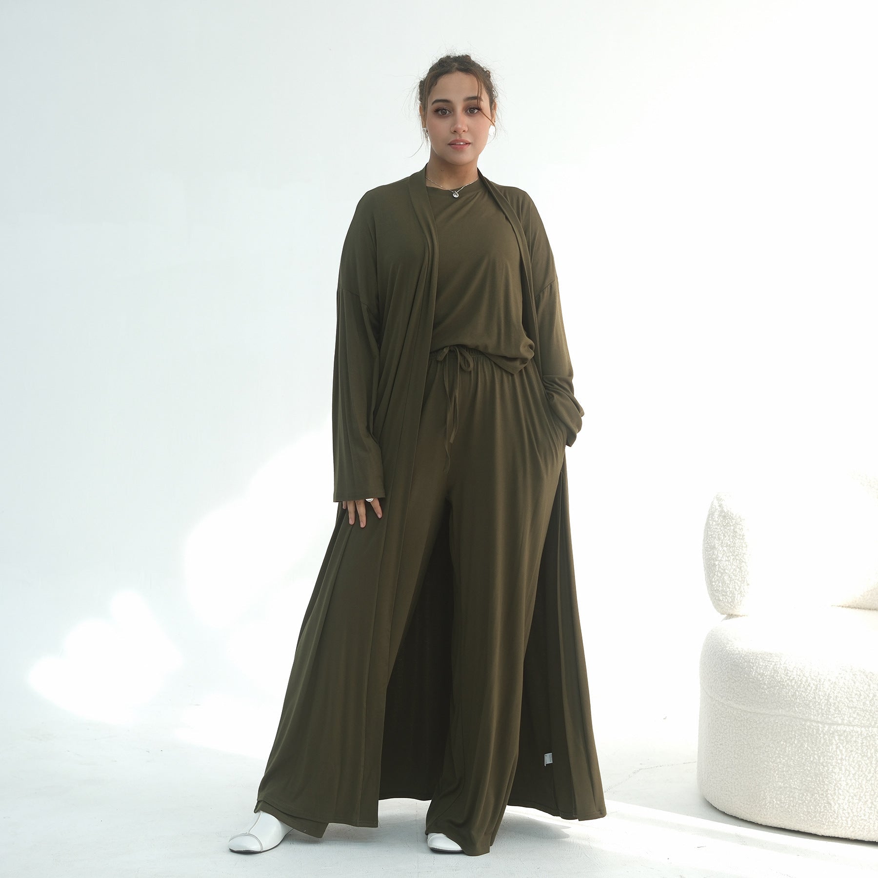Lightweight Fluid Jersey Three-Piece Set(MS533) - Mariam's Collection