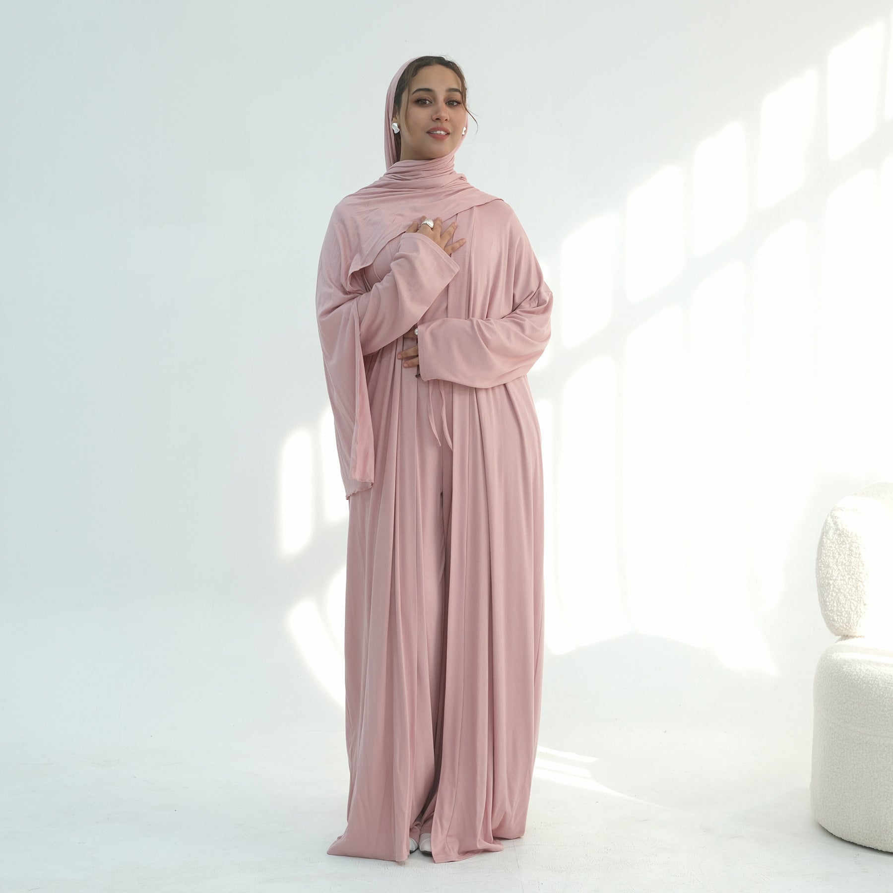 Lightweight Fluid Jersey Three-Piece Set(MS533) - Mariam's Collection