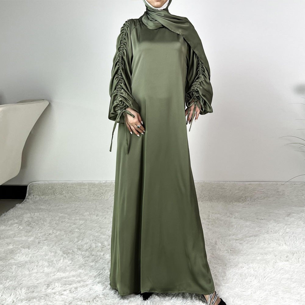 loose abaya dress Silk Abaya Dress, Loose Kaftan Maxi Gown for Women, Elegant Wedding Guest Outfit, Ramadan Eid Gift, Evening Resort Wear, Holiday Party Dress