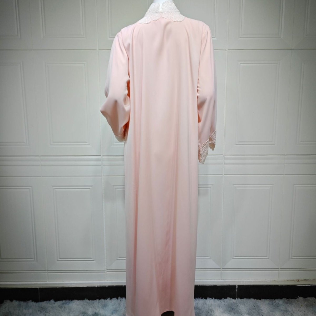 loral Appliqué Open Abaya(MOA286) - Mariam's Collection