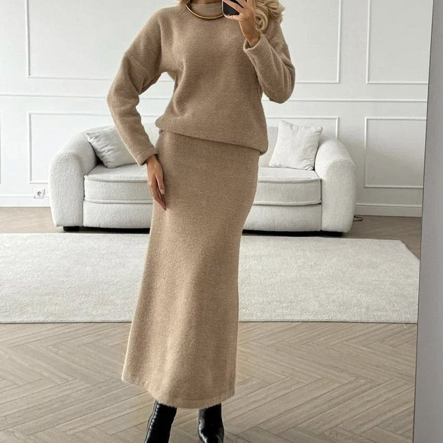 Luxe Fuzzy Sweater & Mermaid Skirt Set(MS192) - Mariam's Collection