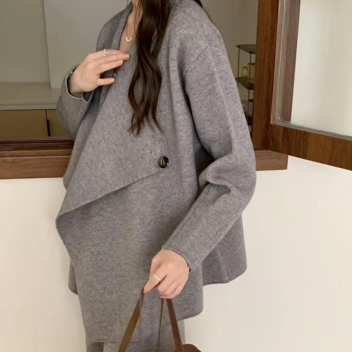 Luxe Knit Blazer & Wide - Leg Pants Set(MS197) - Mariam's Collection