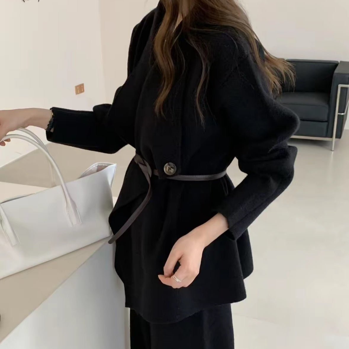 Luxe Knit Blazer & Wide - Leg Pants Set(MS197) - Mariam's Collection