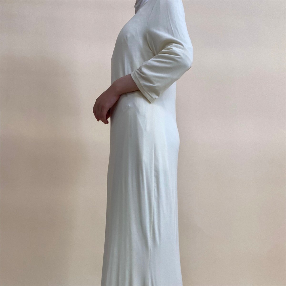 Luxury Crystal Embellished Cape Abaya Set with Modal Inner Dress (MA390) - Mariam's Collection