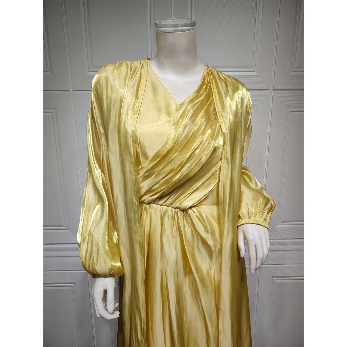 Luxury Modest Fashion Celestial Silk Abaya Set(MOA203) - Mariam's Collection