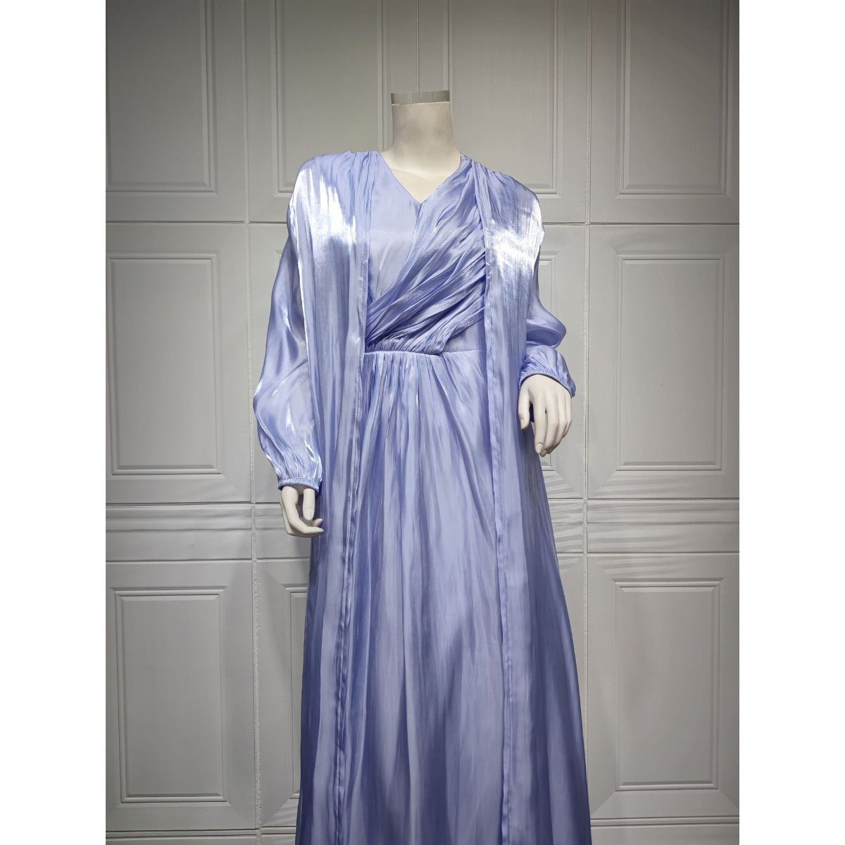 Luxury Modest Fashion Celestial Silk Abaya Set(MOA203) - Mariam's Collection