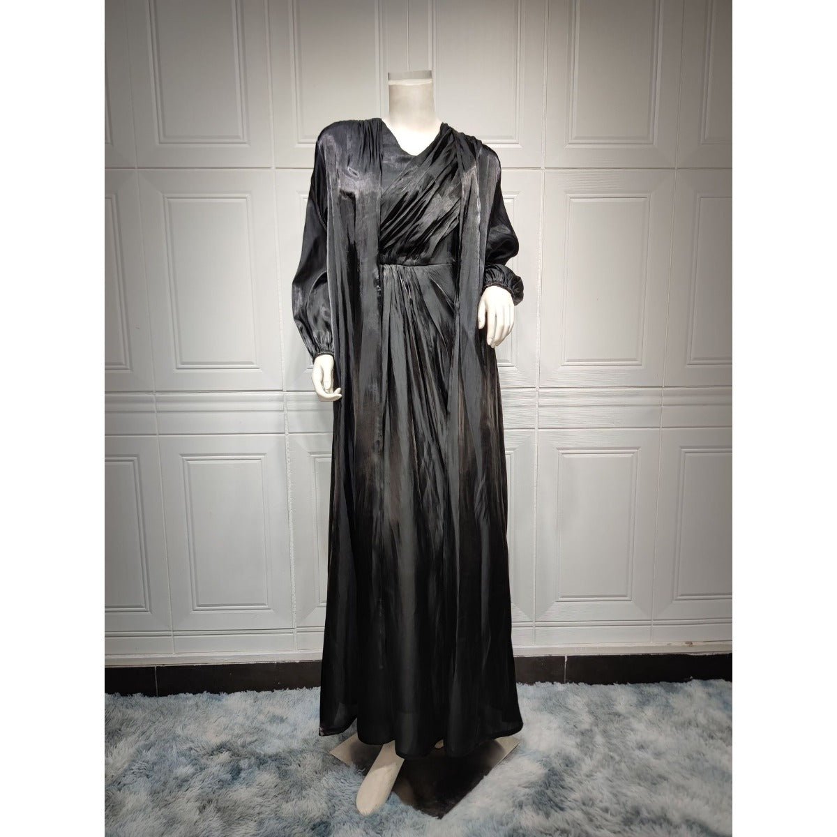 Luxury Modest Fashion Celestial Silk Abaya Set(MOA203) - Mariam's Collection