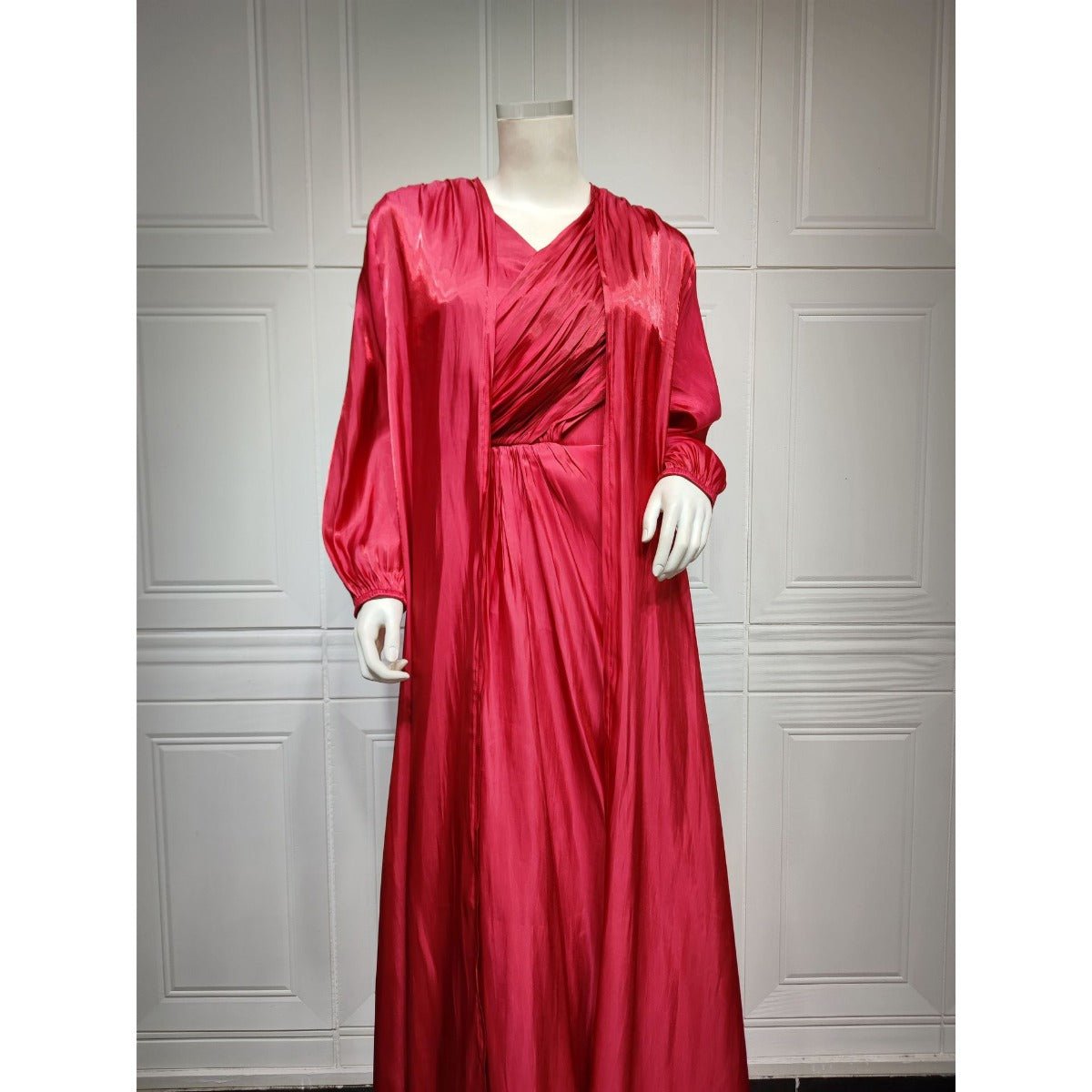 Luxury Modest Fashion Celestial Silk Abaya Set(MOA203) - Mariam's Collection