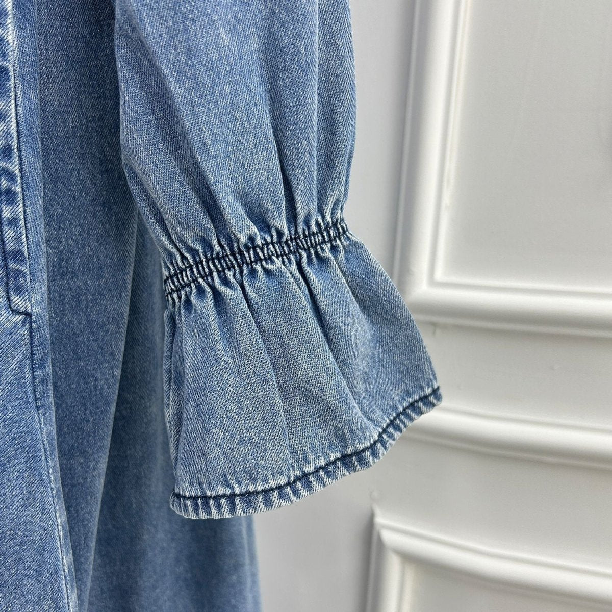 Lyocell Denim Maxi Dress(MS442) - Mariam's Collection