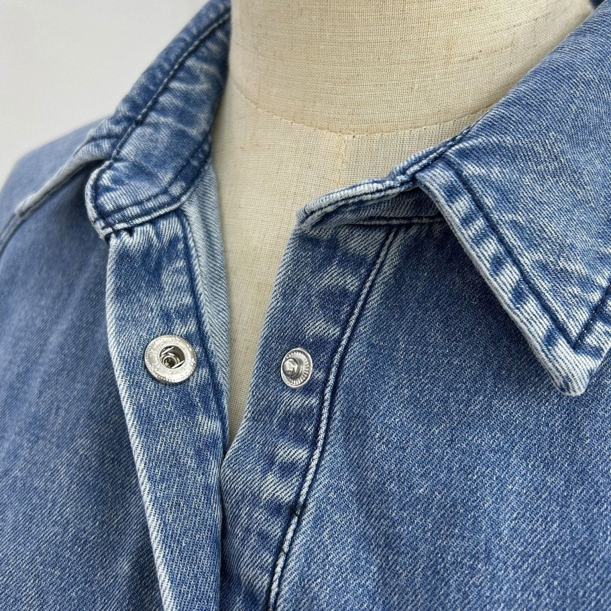 Lyocell Denim Maxi Dress(MS442) - Mariam's Collection