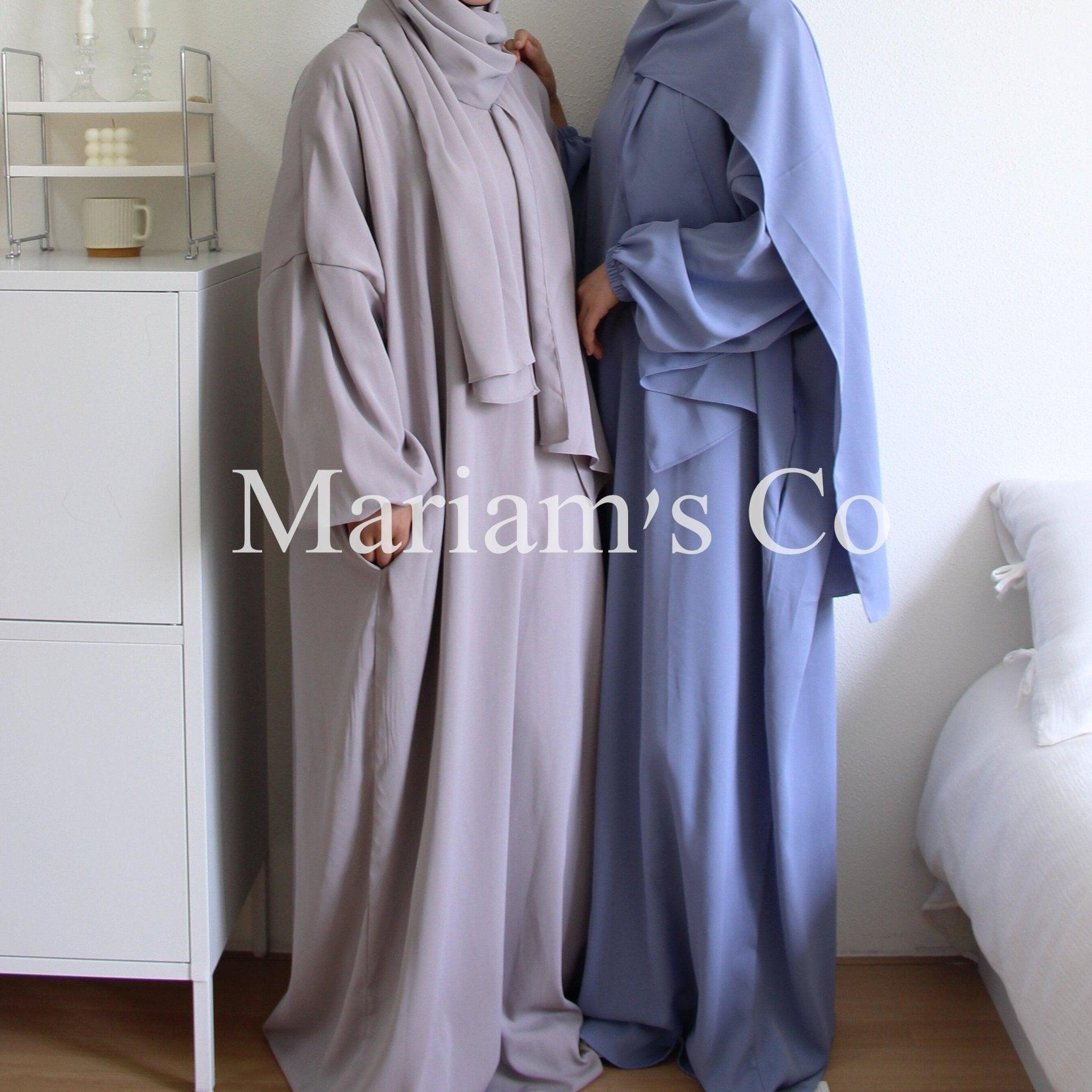 MA0011 Hijab Attached Hooded Abaya With Pockets - Mariam's Collection