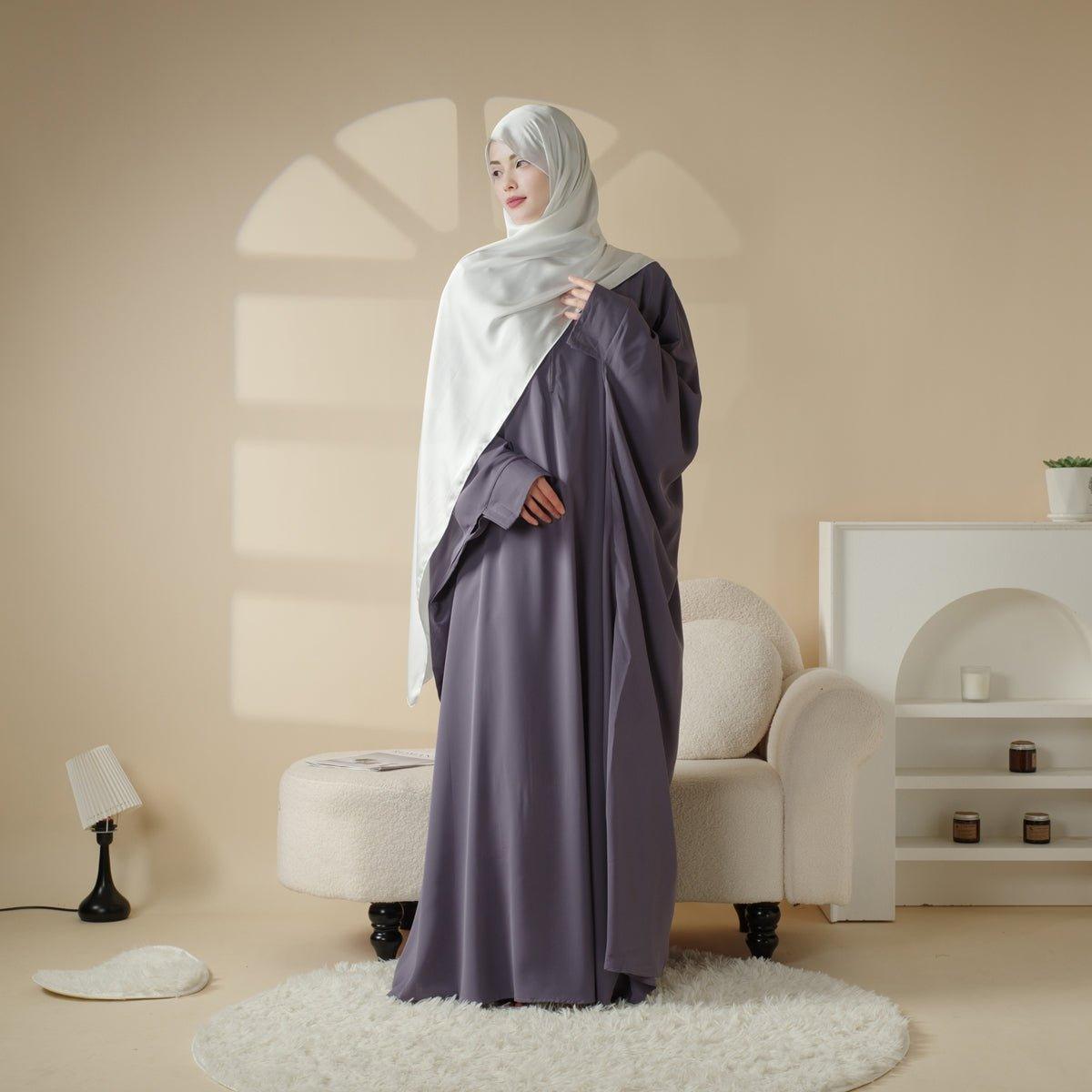 MA003 Front Zipper Nida Abaya Nursing Friendly - Mariam's Collection