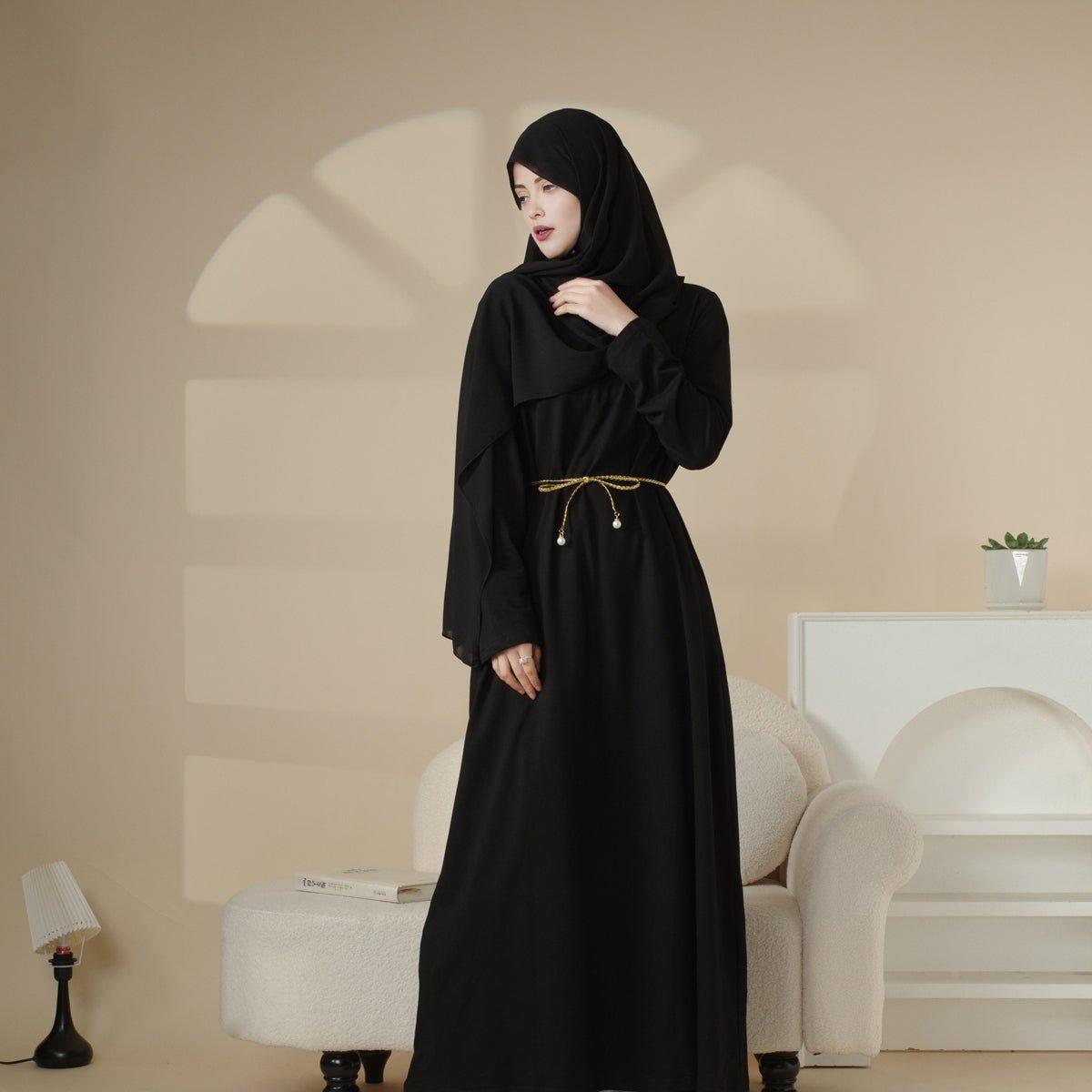 MA014 Cotton Inner Long Dress - Mariam's Collection