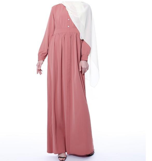 MA019 Pocket Abaya WIth Button Nursing Friendly - Mariam's Collection
