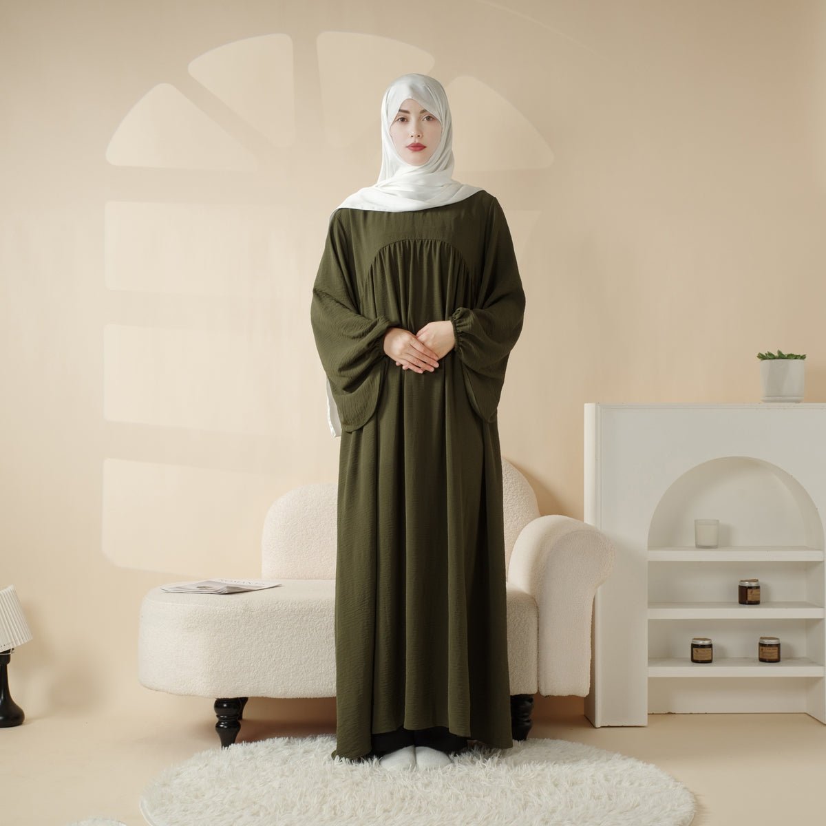 MA035 New Crepe Reversible Abaya - Mariam's Collection