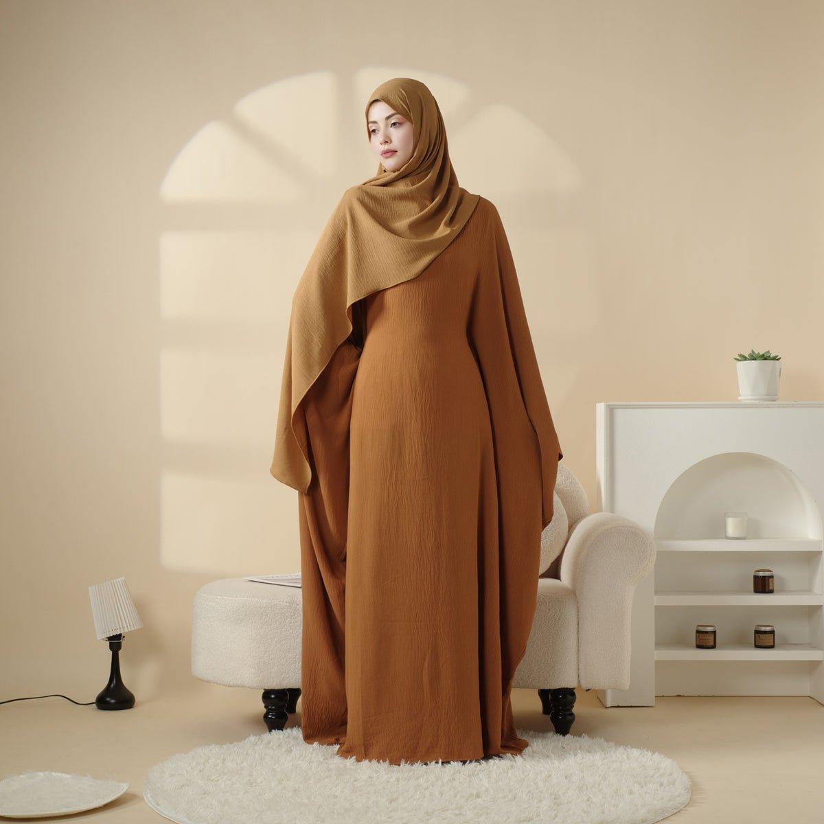 butterfly abaya dress MA048 Butterfly Sleeve Plain Abaya