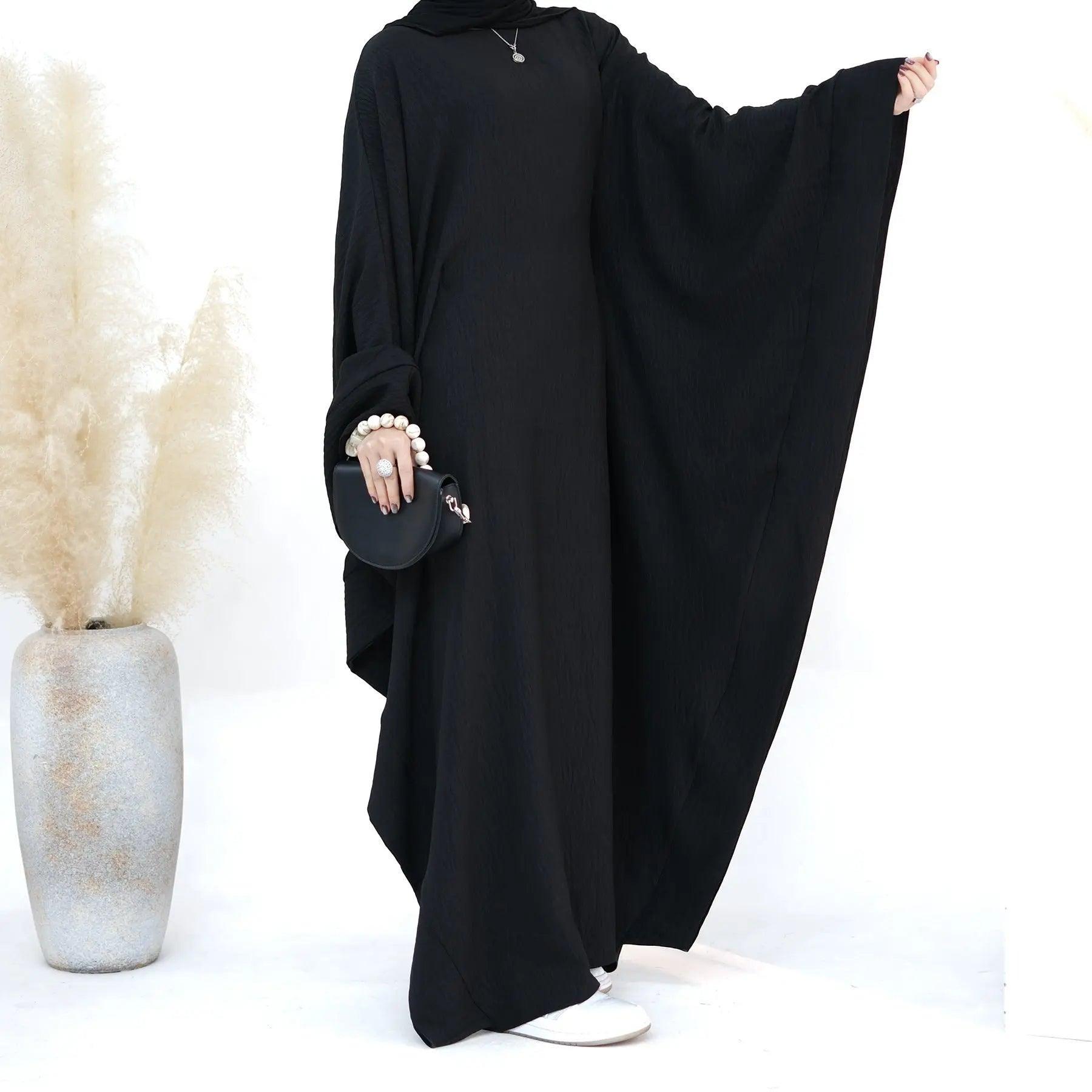 MA050 Batwing Sleeve Farasha Abaya Dress (pre-order) - Mariam's Collection