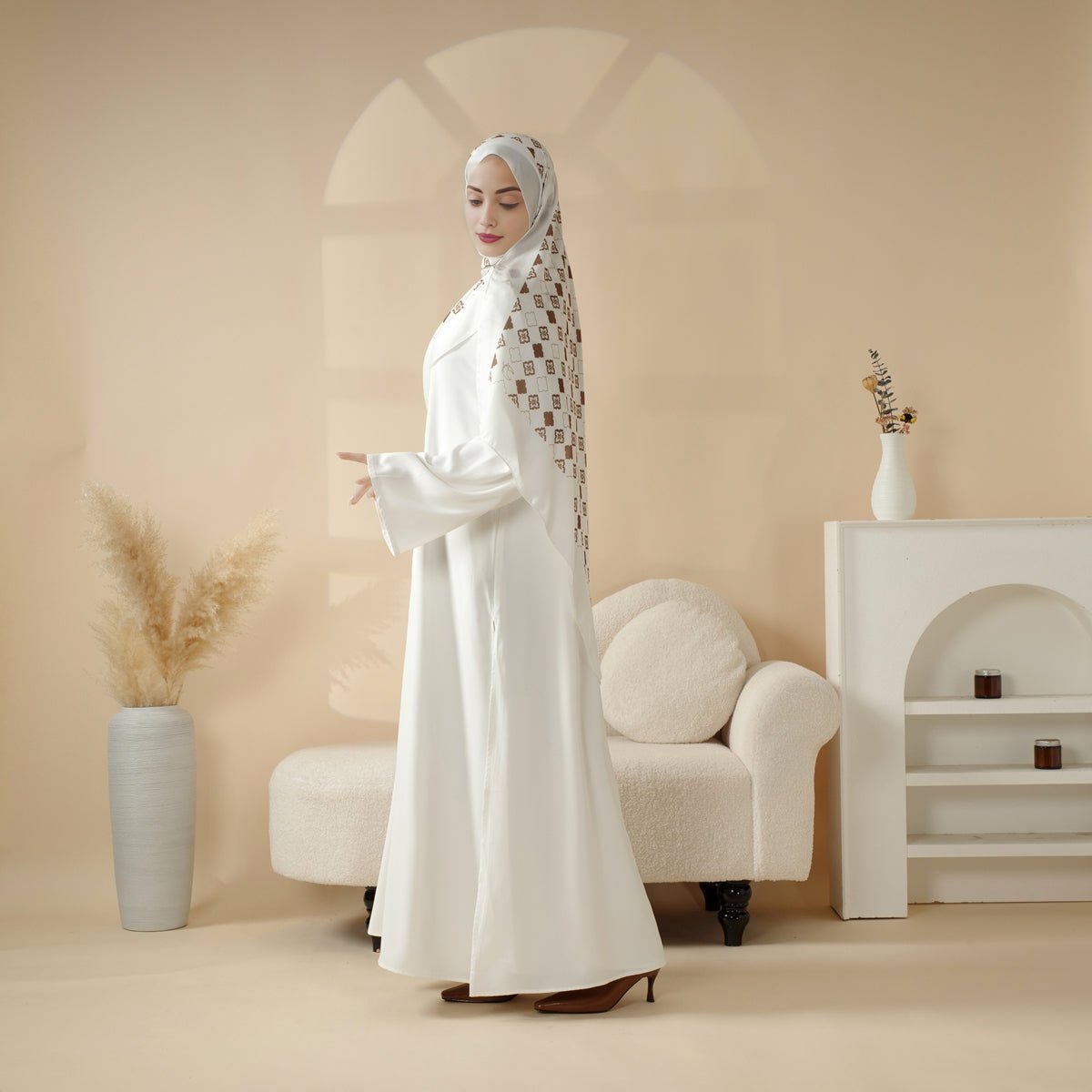 MA063 Casual Fashion Slit Abaya - Mariam's Collection