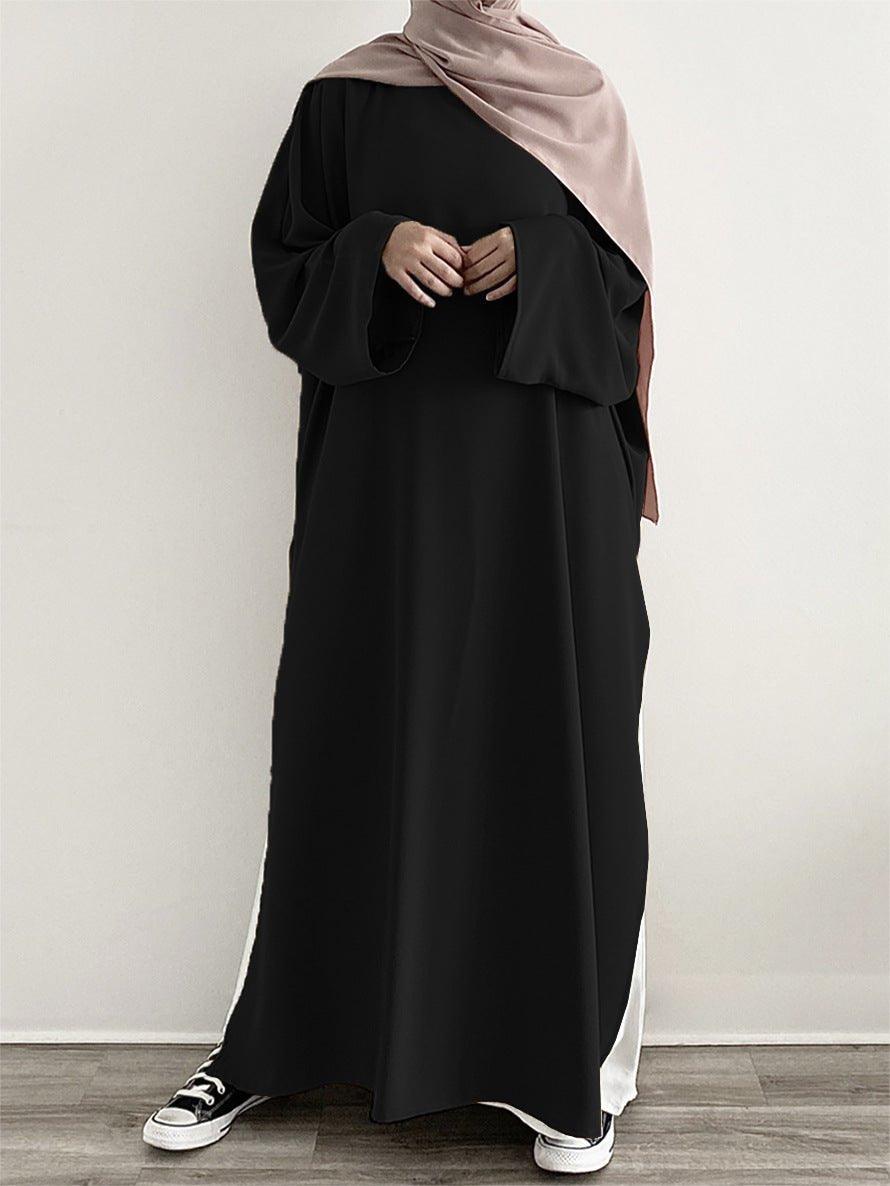 MA063 Casual Fashion Slit Abaya - Mariam's Collection