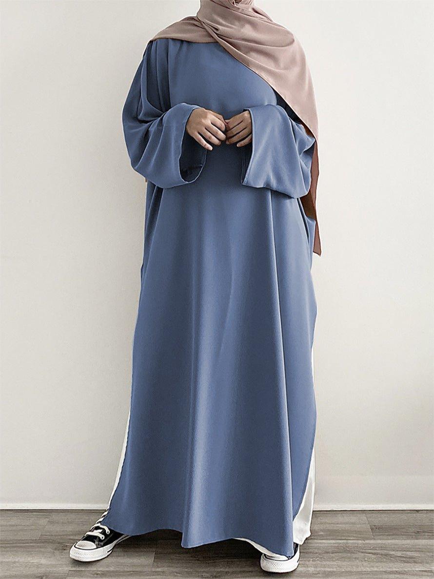 MA063 Casual Fashion Slit Abaya - Mariam's Collection