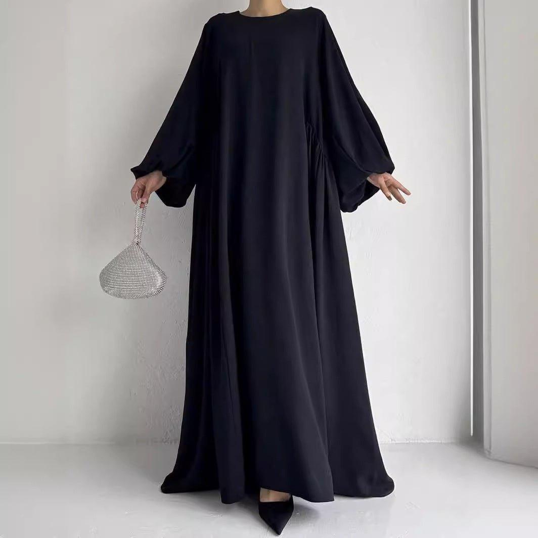 MA066 Simple Puff Sleeve Abaya - Mariam's Collection