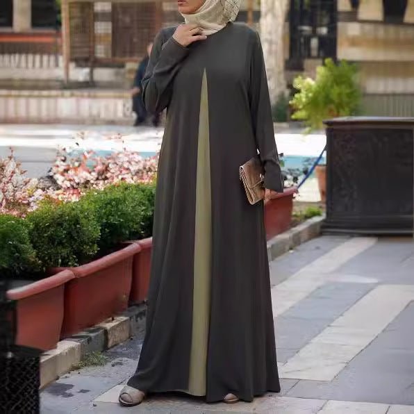 MA075 Solid Colour Loose Slit Abaya - Mariam's Collection