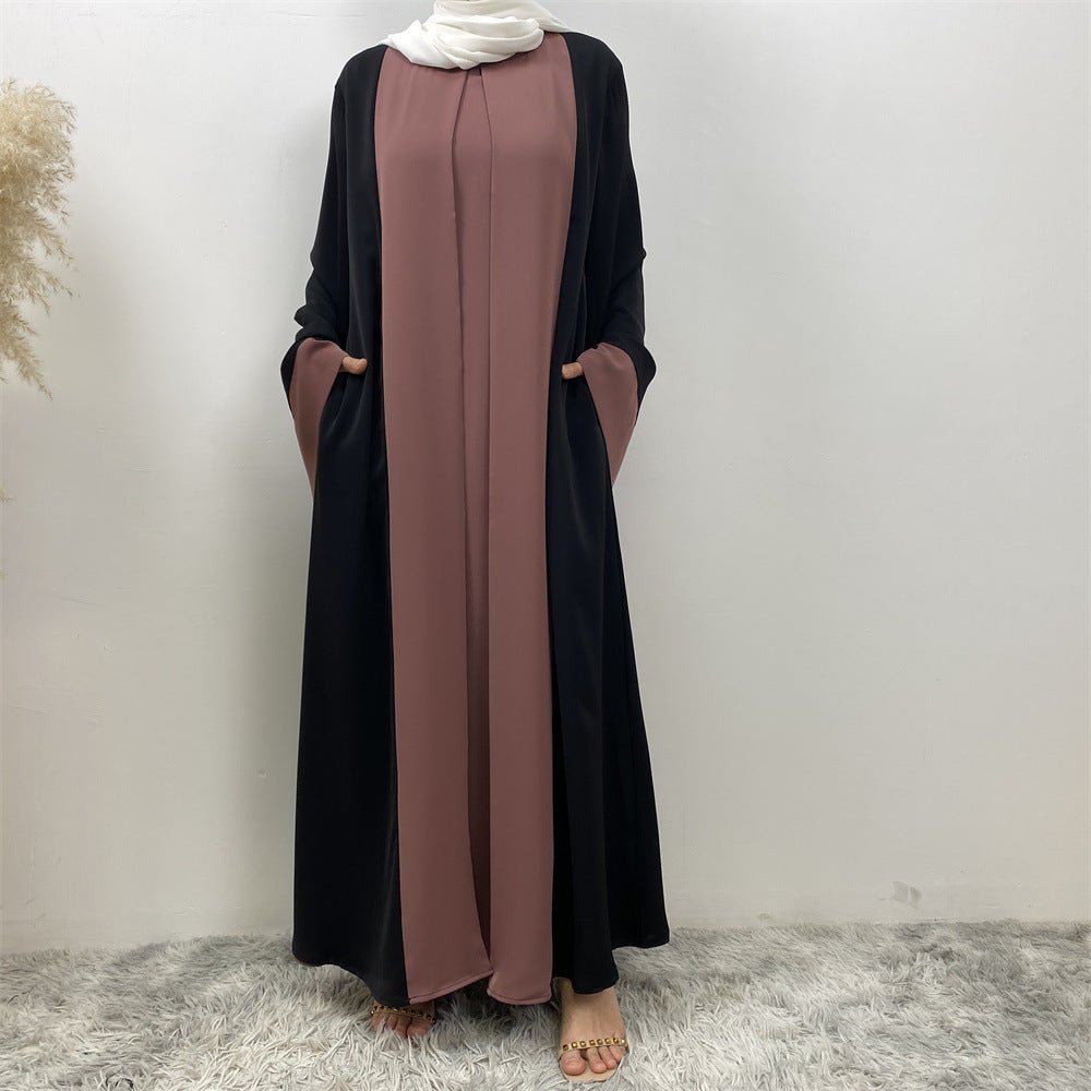 MA084 Stylish Patchwork Abaya - Mariam's Collection