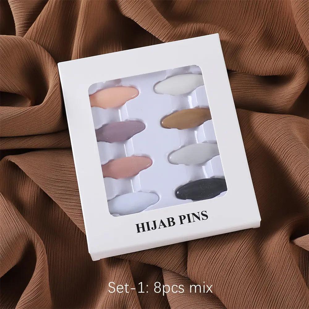 MAC008 Hijab pins, 8 pcs hijab pins - Mariam's Collection