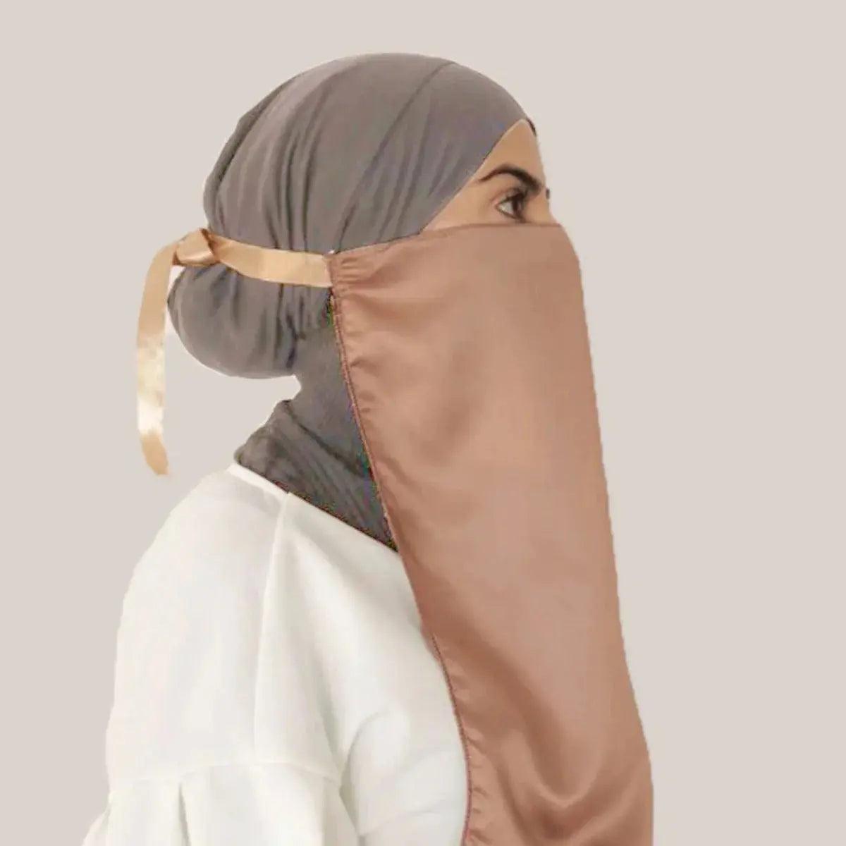 MAC030 Satin Breathable Niqab for Women - Mariam's Collection