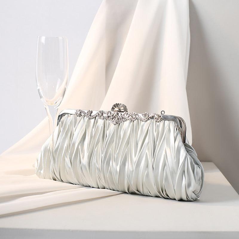 MAC070 Pleated Clutch Evening Bag Wedding Dress Evening Bag - Mariam's Collection