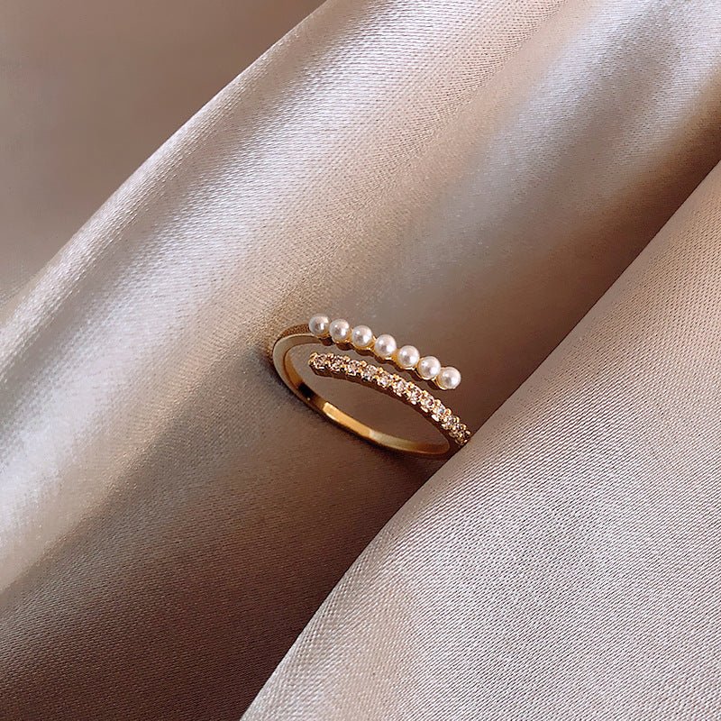 MAC074 Simple Personalized Pearl Ring - Mariam's Collection