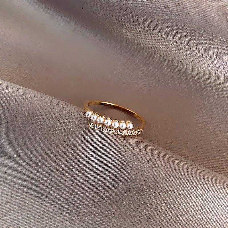 MAC074 Simple Personalized Pearl Ring - Mariam's Collection