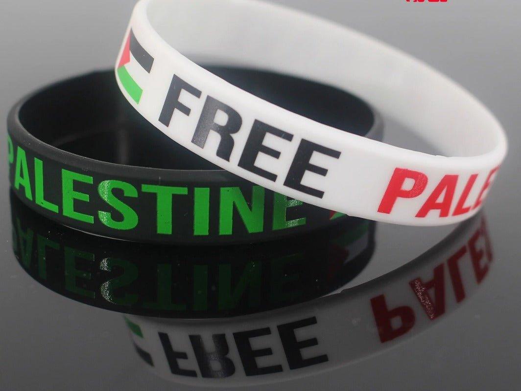 MAC078 Flag Palestine keffiyeh Silicone Bracelet - Mariam's Collection