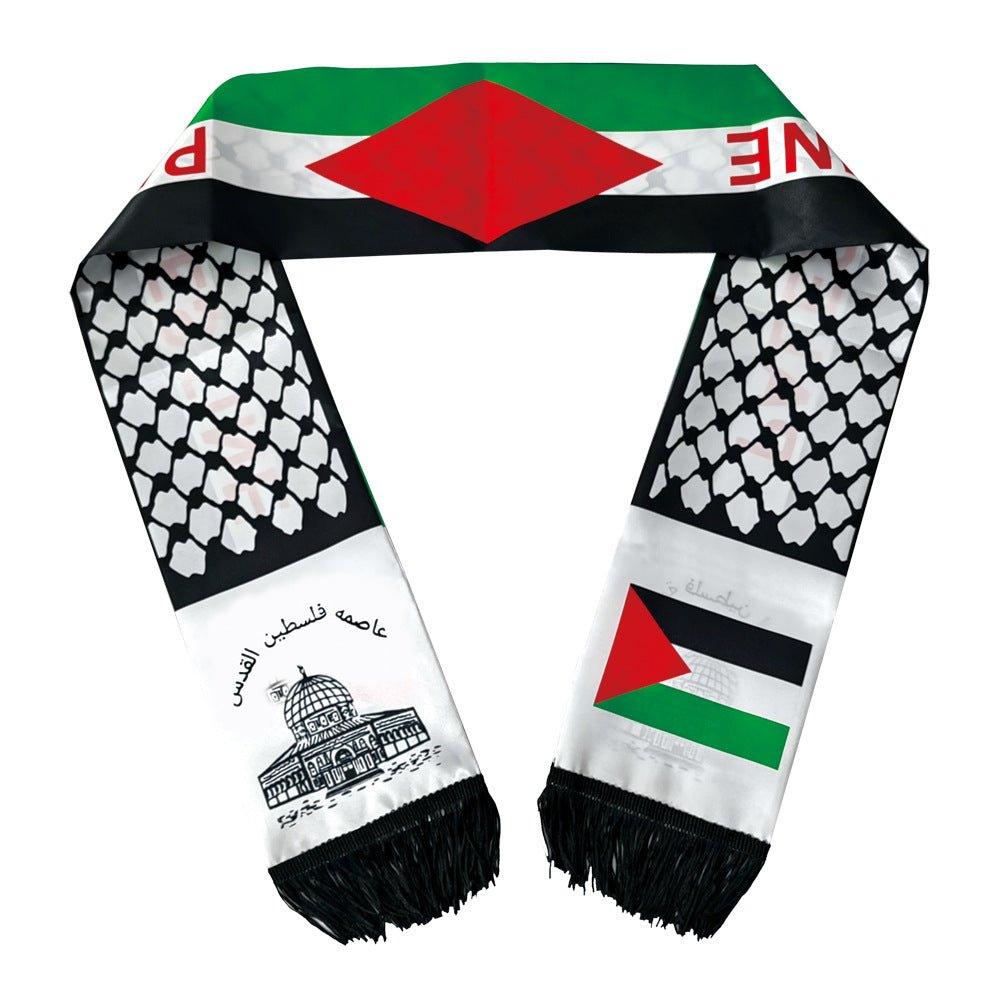 MAC079 Palestine flag keffiyeh scarf - Mariam's Collection