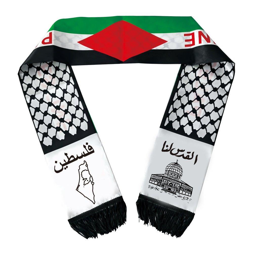 MAC079 Palestine flag keffiyeh scarf - Mariam's Collection