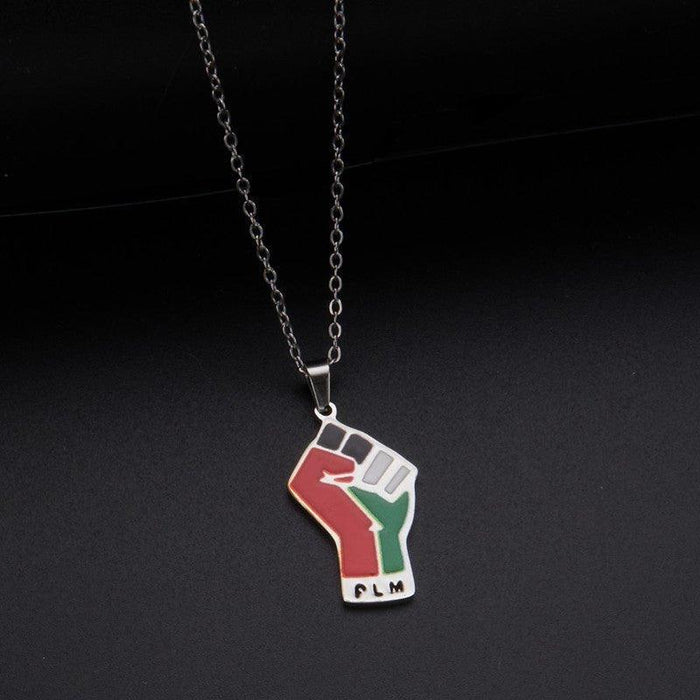 Palestine Keffiyeh Map Necklace