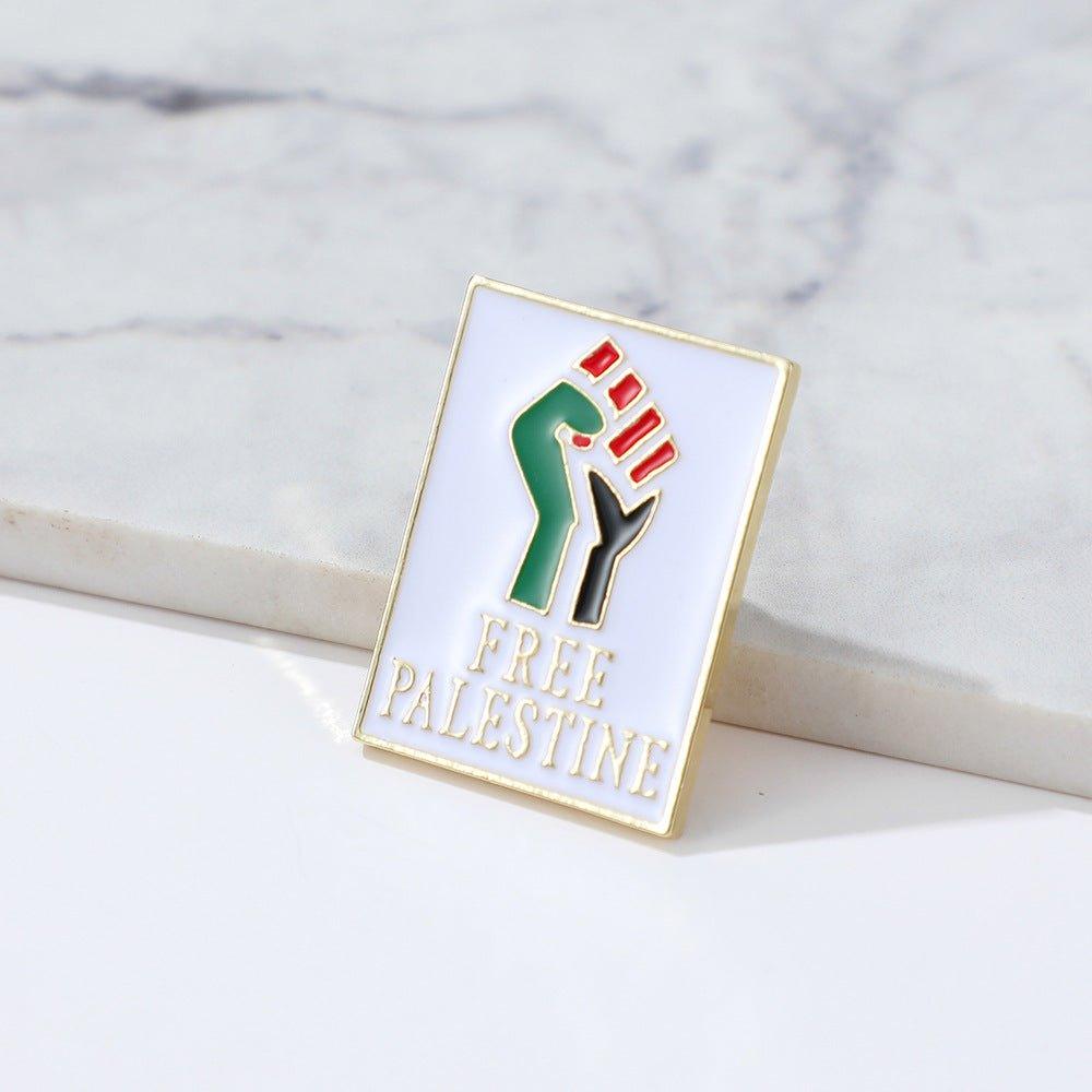 MAC105 Free Palestine flag Keffiyeh pin - Mariam's Collection