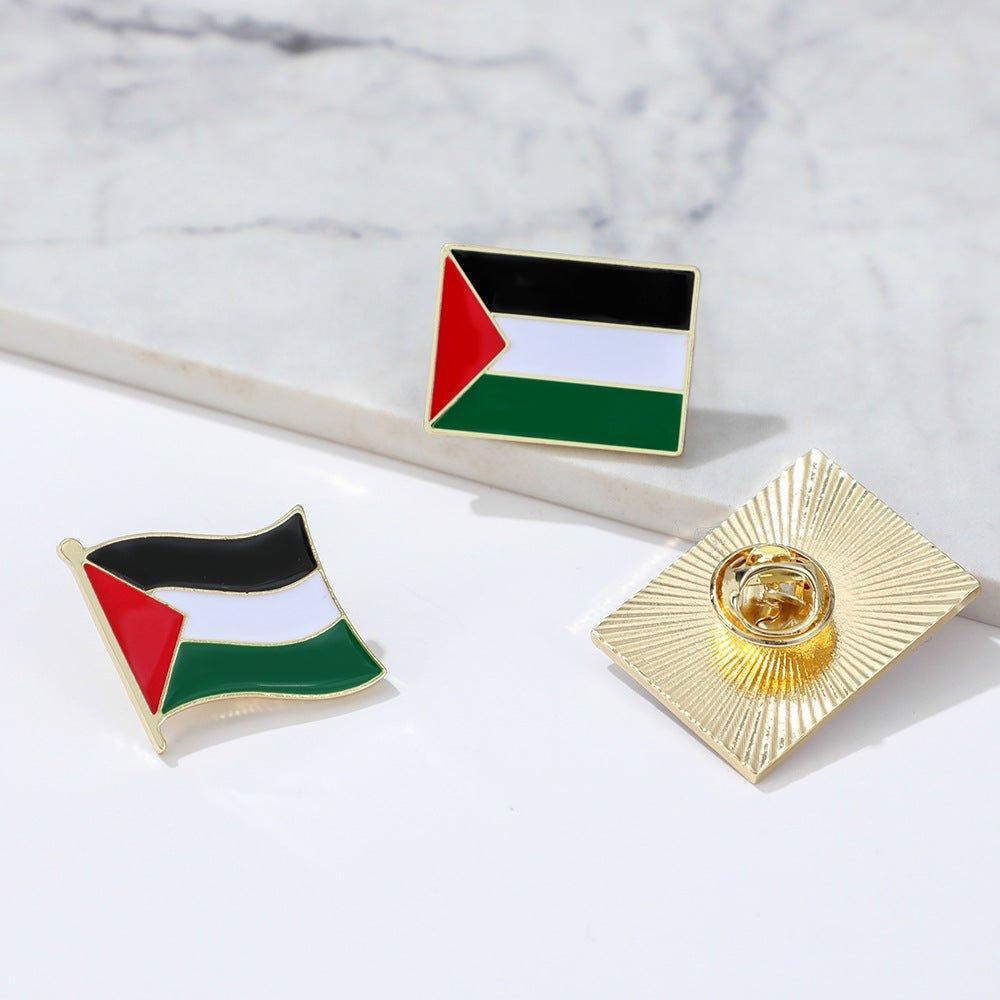 MAC105 Free Palestine flag Keffiyeh pin - Mariam's Collection
