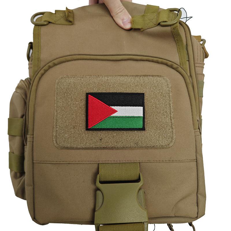 MAC115 Palestine Flag Embroidered PVC Rubber Badge Velcro - Mariam's Collection