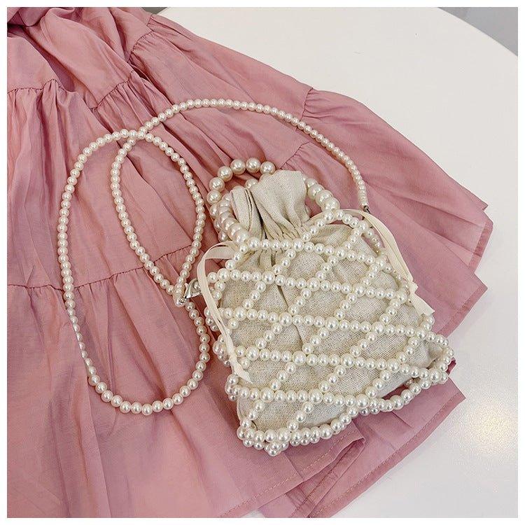 MAC124 Fresh Handwoven Pearl Bead Bag - Mariam's Collection