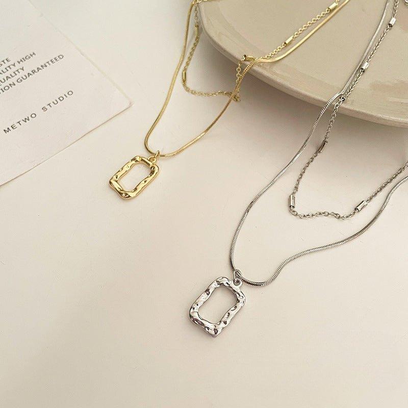 MAC156 High - end Three - dimensional Geometric Pendant Necklace - Mariam's Collection