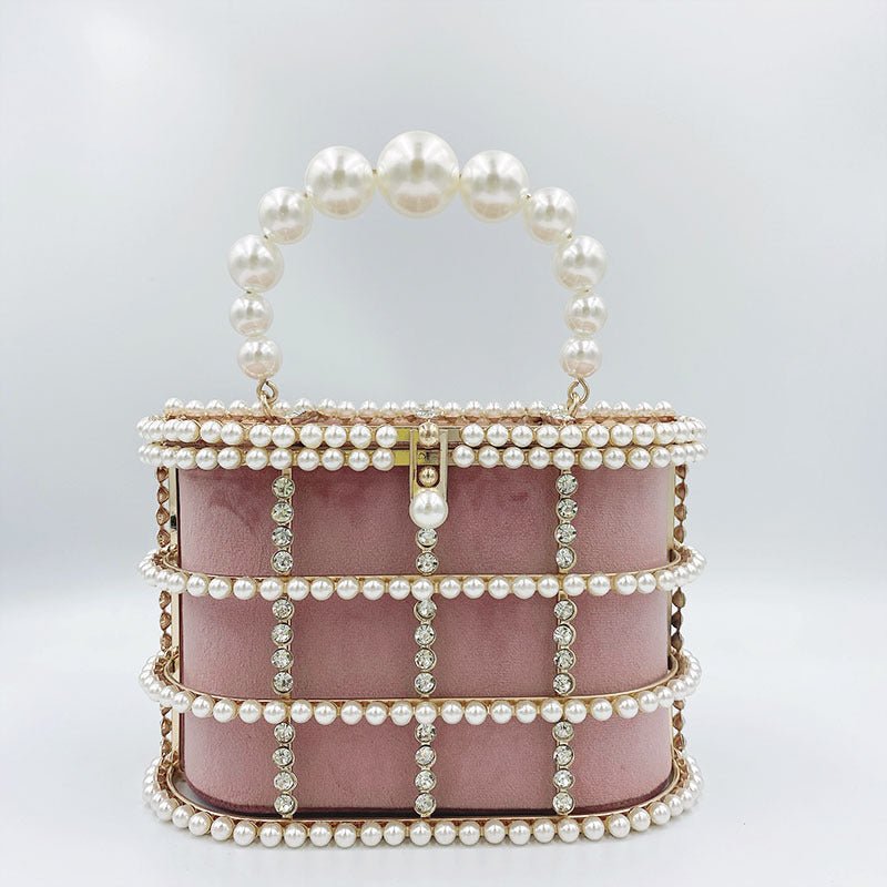 MAC158 Metal Pearl Versatile Cross - body Evening Bag - Mariam's Collection