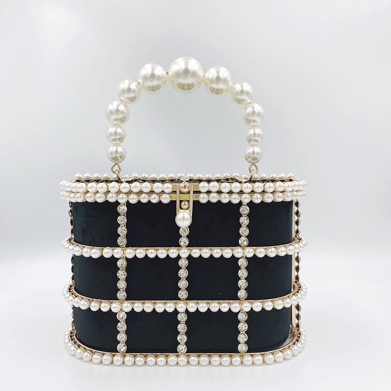 MAC158 Metal Pearl Versatile Cross - body Evening Bag - Mariam's Collection