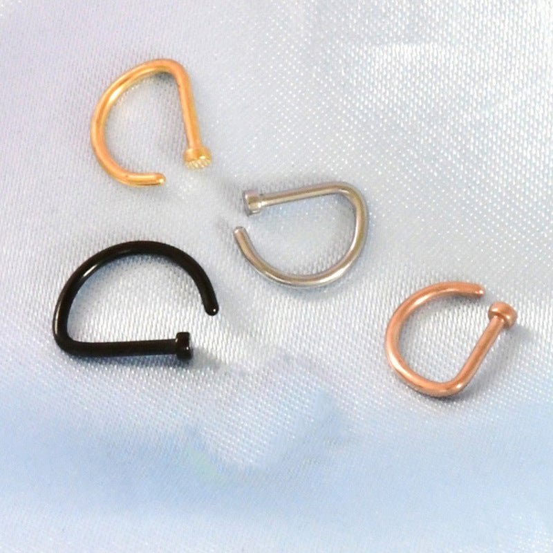 MAC167 D - Type Nose Ring - Mariam's Collection