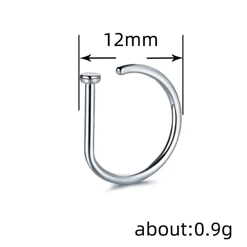 MAC167 D - Type Nose Ring - Mariam's Collection